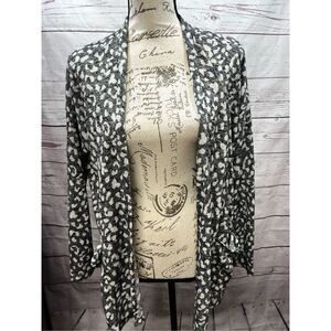 Bobedu Petite Leopard Print Open Front Cardigan‎ Sweater Womens MP